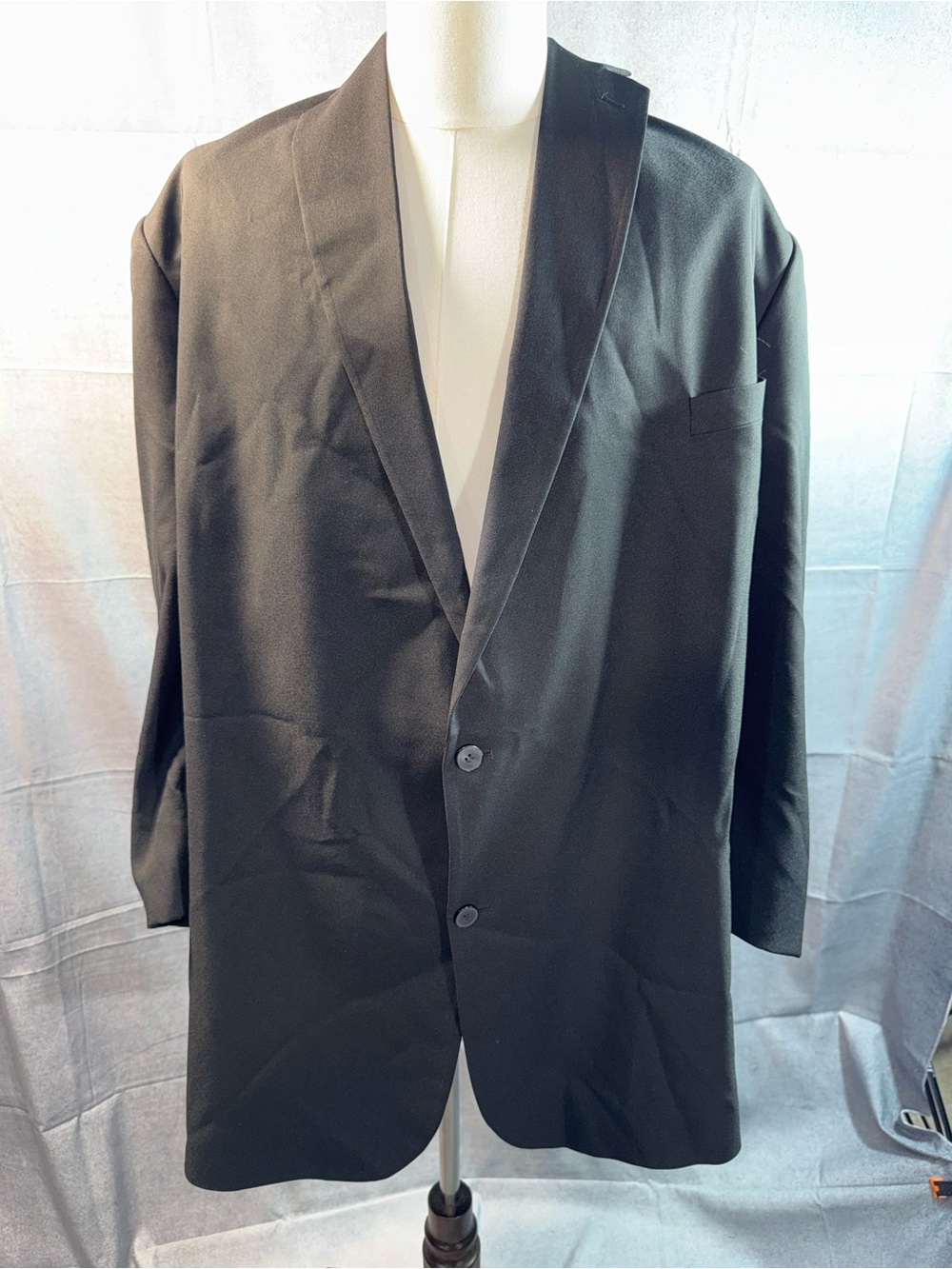 30A-Stacy Adams Men's Black Single-Breasted Blazer